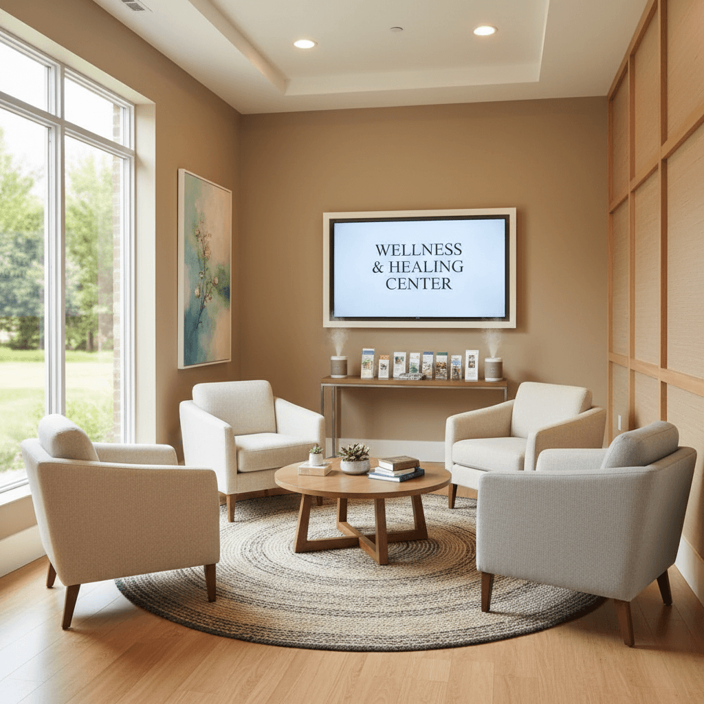 Área de consulta cómoda y profesional para pacientes